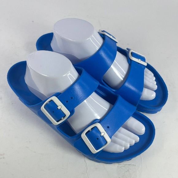 Birkenstock Women's Arizona Essentials EVA Sandals US 10 Blue Rubber Slide Shoes - Picture 5 of 10